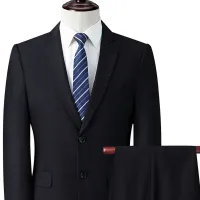 Men's two-piece suit with double-breasted fastening for business dinners, weddings and social events