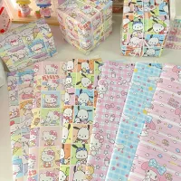 Set of 9 gift wrapping papers with floral and cute motifs