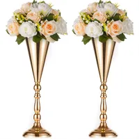 2 bucăți, vază de flori de metal pentru masă de nunta, centru de masă decorativ, aranjament floral artificial pentru aniversare, petrecere de ziua de naștere, decor de casă