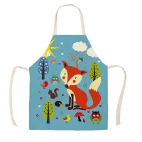 Children's kitchen apron with fox Re866