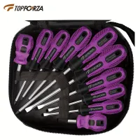 10 piece magnetic set of screwdrivers, 5 cross and 5 flat, anti-slip tools for repair, renovation and DIY projects