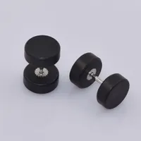 Boucles d'oreilles en bois pour homme en forme d'haltère - 3 couleurs