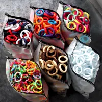 Beautiful hair elastics - 100 pieces