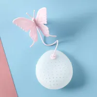 Practical silicone butterfly-shaped tea sieve - more color variants