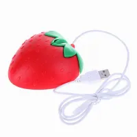 Strawberry-shaped USB computer mouse