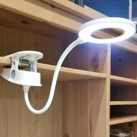 Circular LED bedside lamp