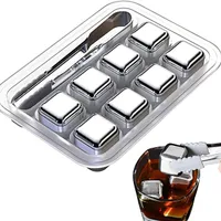 Reusable stainless steel ice cubes (pack of 8)