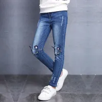 Jeans pour filles avec des chatons