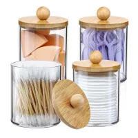 Acrylate storage cabinet for the bathroom with bamboo lid