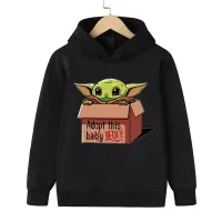 Dětská trendy klokánková mikina Baby Yoda