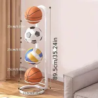 Support en acier pour ballons - Pour le basket-ball, le football et le volley-ball - Design élégant et pratique