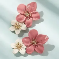 Women's flower earrings J189