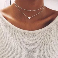 Ladies fine short necklace with pendant