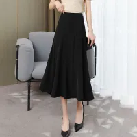 Női modern trendek Elegáns Stylish Solid Color Long szoknya High Waist