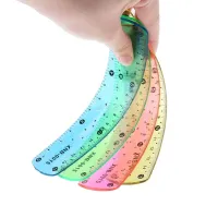 Practical rubber flexible ruler 15 cm - several random color variants