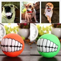 Vicces labda kutyáknak rágcsált fogakkal