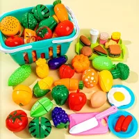 Fun set of toys for simulation of food cutting