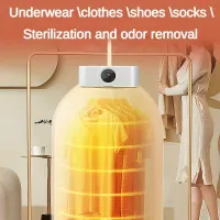 Zásuvná skládací sušička na prádlo, UV modré světlo sterilizace a deodorizace, chytrý dotykový displej, rychlé sušení, 1-8 hodin nepřetržitého sušení