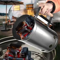 Barbecue igniter - quick charcoal lighter stainless steel basket