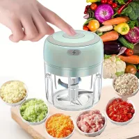 Electric multifunctional kitchen helper - Vegetable cleaver, meat grinder, fruit and garlic grinder, charging over USB