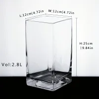 Clear Square Glass Aquarium Concentrated High Quality Aquarium On Tropical Fish Hydroponic Vase Decoration On Table Vases