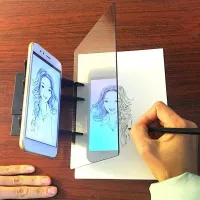 Luxury plate with drawing mechanism for perfect copies of drawings
