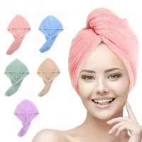 Women's fast-drying microfiber turban for hair drying