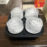 Formă pentru gheață cu motiv de trandafir - 9 bucăți