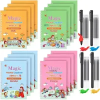 Creative set of notebooks for learning writing and drawing and pens with ergonomic grip