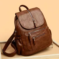 Vintage Lapel Backpack - a practical school backpack with more pockets for travel and work
