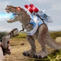 Dinozaur electronic Tiranosaure Rex care merge - efecte de lumină, efecte sonore, ceață - fără baterie