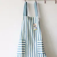 Striped kitchen apron J2246