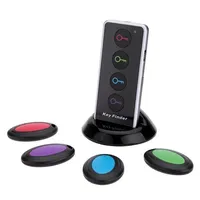 Transmitter against key loss and wallet with wireless remote control LED 4 in 1