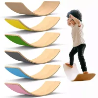 Placă de echilibru din lemn pentru copii - diferite culori