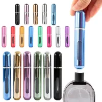 Practical portable mini bottle for perfume - indicator of quantity inside, more color variants