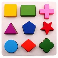 Dřevěné puzzle geometrické tvary J628