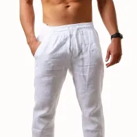 Elegantní pánské kalhoty v jednobarevném provedení s nastavitelným pasem