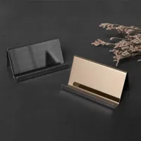 Stainless steel business card holder