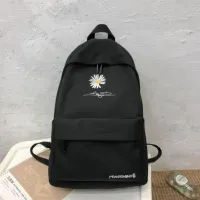 Girls school backpack with embroidery of daisy