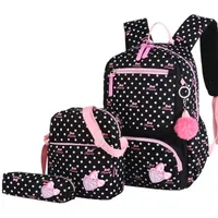 Girl's school backpack set