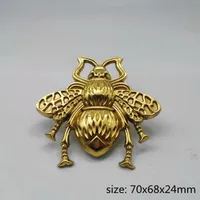 Golden Bee Drawer cabinet Click door Button for furniture from massive brass