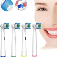 4 Replacement toothbrush head with soft brushes Dupont for toothbrush Oral B