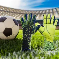 Gants de gardien de but professionnels - Respirants, confortables et durables pour les sports en extérieur (Verts)