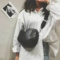 Fashion faux leather torba na ramię dla kobiet - czarny