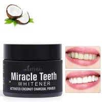 Natural teeth whitener and activated black carbon