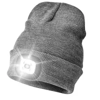 Svítivá čepice s LED svítilnou - Pohodlná čelovka pro handsfree osvětlení