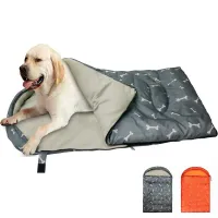 Packable waterproof sleeping bag for dogs