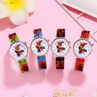 Boy's glowing watch with silicone strap - Spiderman