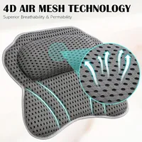 Polštář do vany s opěrkou hlavy a krku, rychleschnoucí technologie 4D Air Mesh, přísavky - koupelnové doplňky