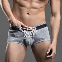 Men's sexy boxer shorts with ties